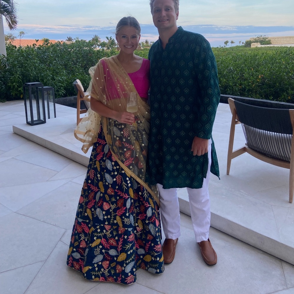 Multicolor Lehenga/Saree Skirt for Indian Wedding